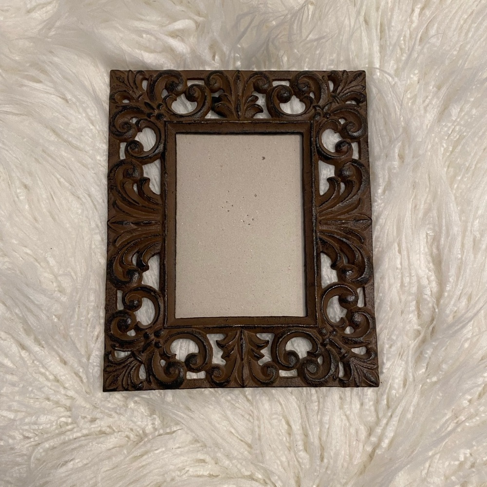 Cast Iron Fleur de Lis Picture Wall Frame